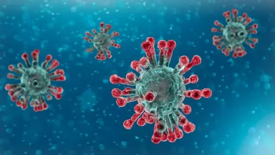 Covid-19 virus 3d diagram