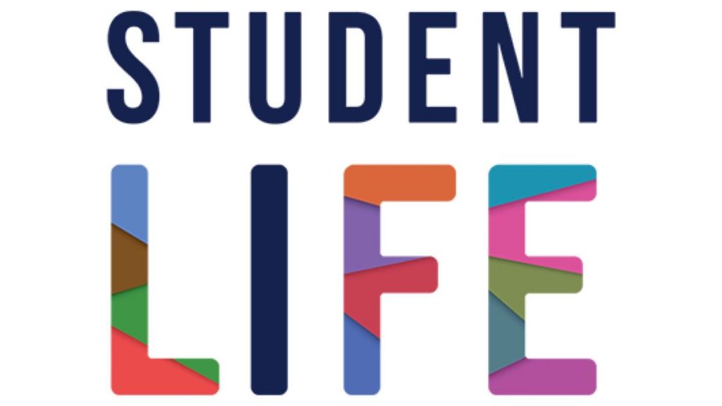student life text graphic