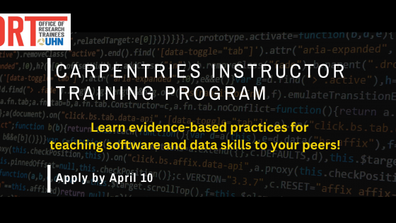 Carpentries Instructor Training Program. Learn evidence-based practices for teaching software and data skills to your peers