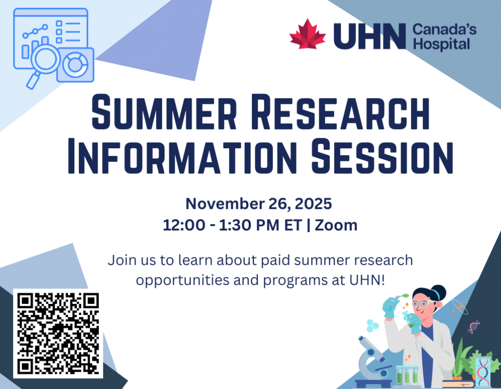Summer Research Information Session poster.