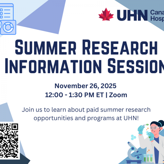 Summer Research Information Session poster.